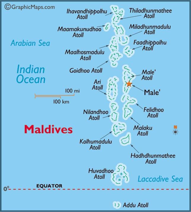 baa atoll แผนที่มัลดีฟส์