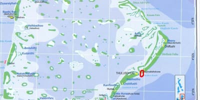 แผนที่ของทางเหนือผู้ชาย atoll value for amount of distortion
