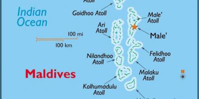 Baa atoll แผนที่มัลดีฟส์